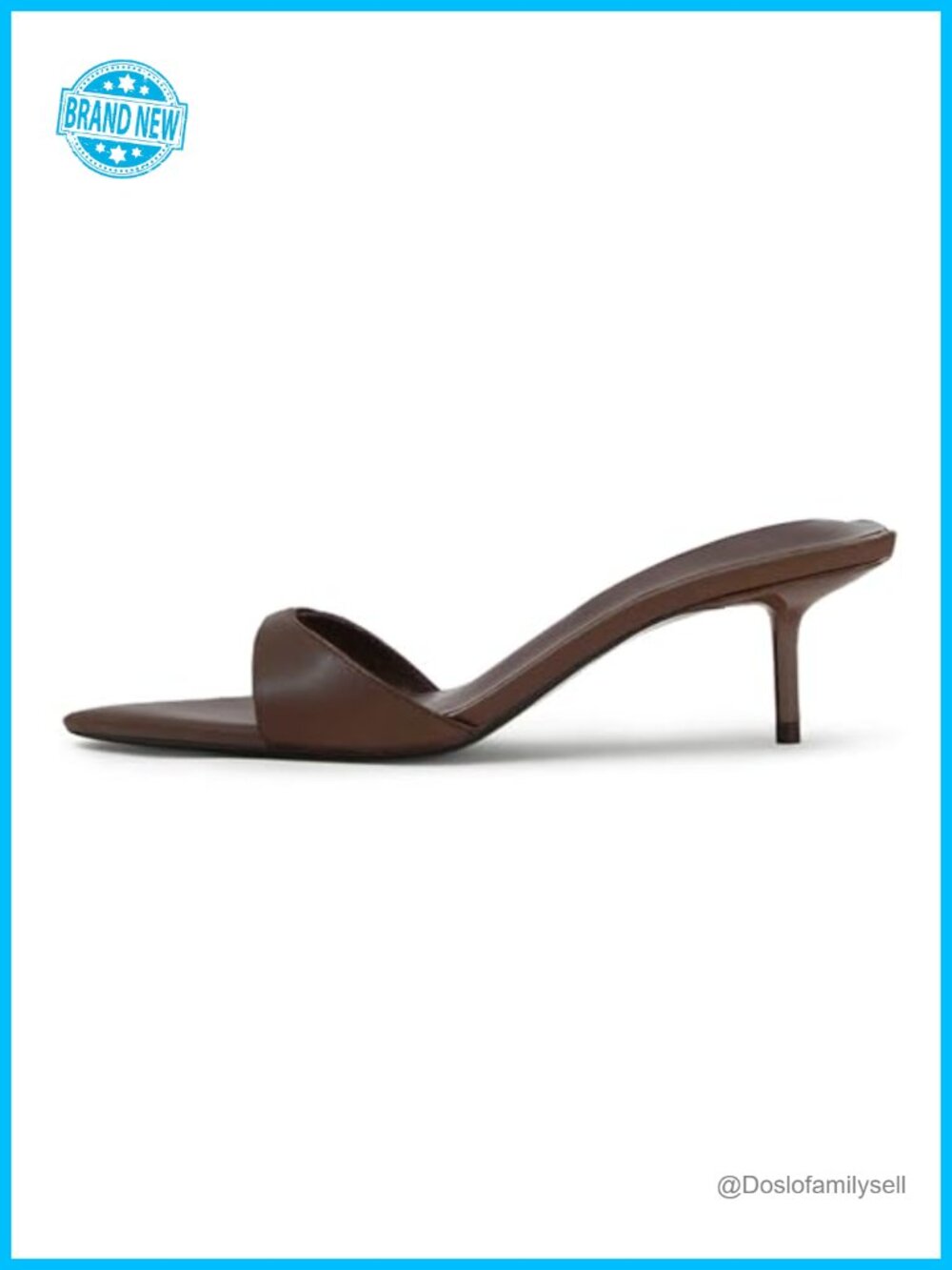 Kitten Heel Mule Sandals Pointed Toe Slip On Heels for Women